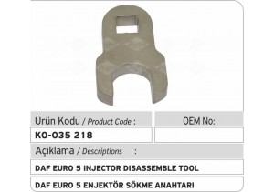 DAF Euro 5 Enjektör Sökme Anahtarı